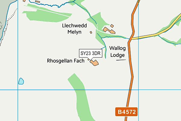 SY23 3DR map - OS VectorMap District (Ordnance Survey)