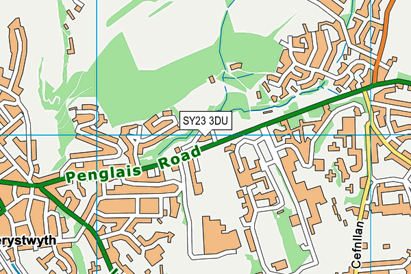 SY23 3DU map - OS VectorMap District (Ordnance Survey)