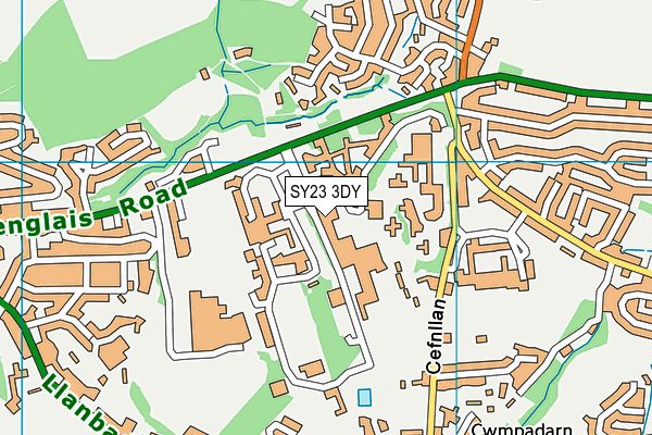 SY23 3DY map - OS VectorMap District (Ordnance Survey)