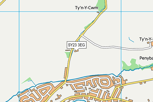 SY23 3EG map - OS VectorMap District (Ordnance Survey)