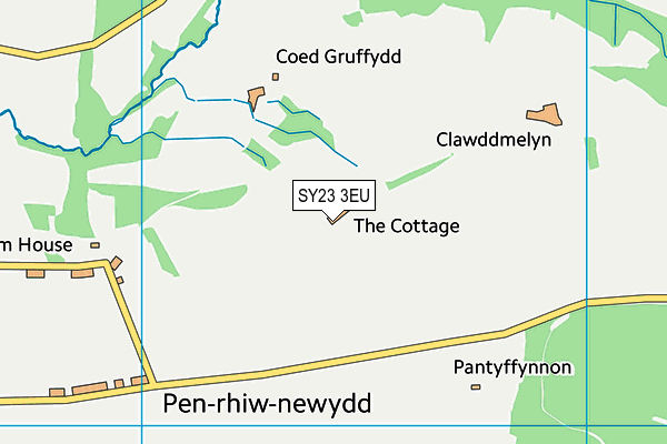 SY23 3EU map - OS VectorMap District (Ordnance Survey)