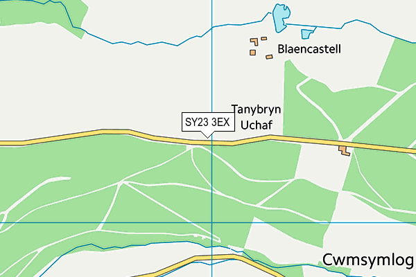 SY23 3EX map - OS VectorMap District (Ordnance Survey)