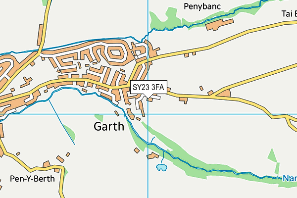 SY23 3FA map - OS VectorMap District (Ordnance Survey)