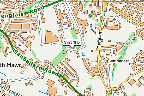 SY23 3FD map - OS VectorMap District (Ordnance Survey)