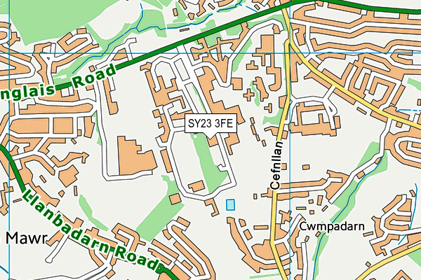 SY23 3FE map - OS VectorMap District (Ordnance Survey)