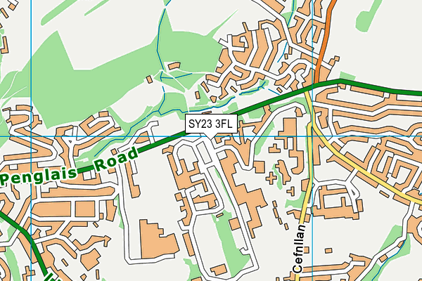 SY23 3FL map - OS VectorMap District (Ordnance Survey)