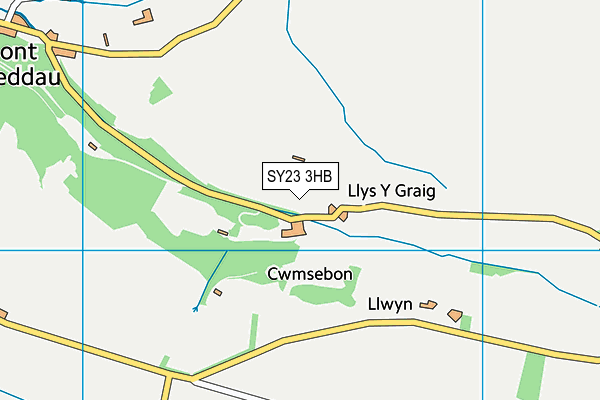 SY23 3HB map - OS VectorMap District (Ordnance Survey)