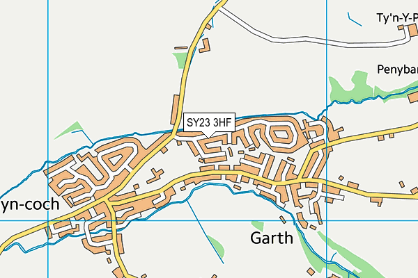 SY23 3HF map - OS VectorMap District (Ordnance Survey)
