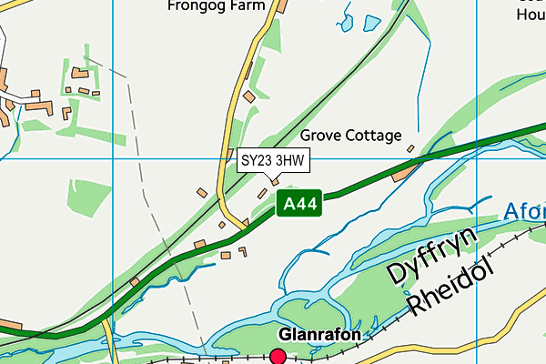 SY23 3HW map - OS VectorMap District (Ordnance Survey)