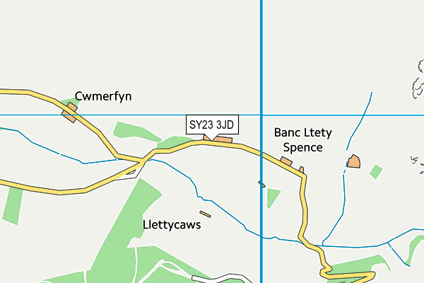 SY23 3JD map - OS VectorMap District (Ordnance Survey)