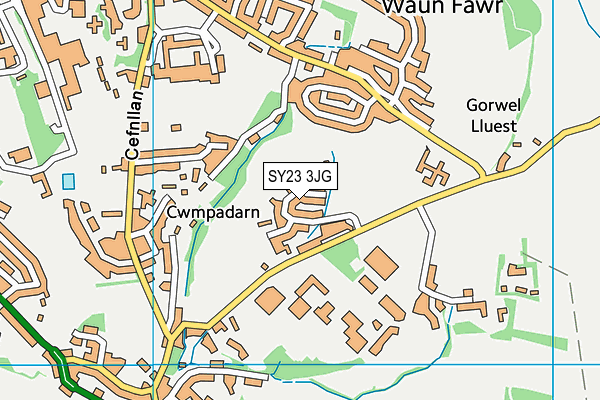 SY23 3JG map - OS VectorMap District (Ordnance Survey)