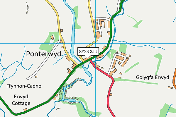 SY23 3JU map - OS VectorMap District (Ordnance Survey)