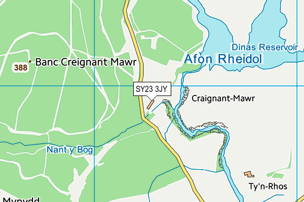 SY23 3JY map - OS VectorMap District (Ordnance Survey)