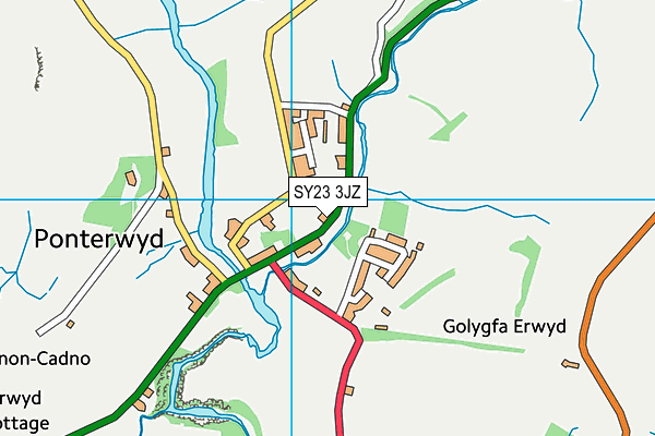 SY23 3JZ map - OS VectorMap District (Ordnance Survey)