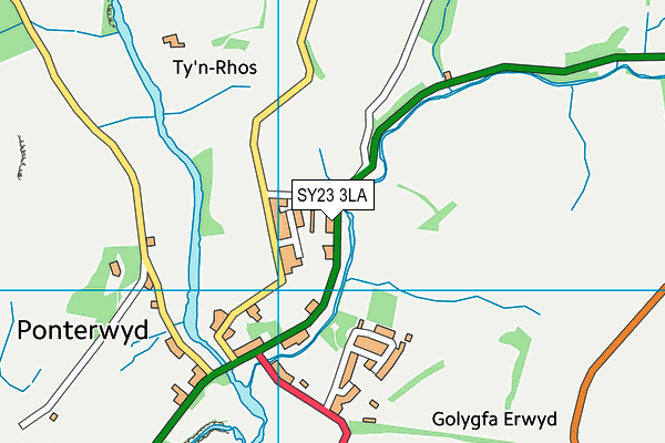 SY23 3LA map - OS VectorMap District (Ordnance Survey)