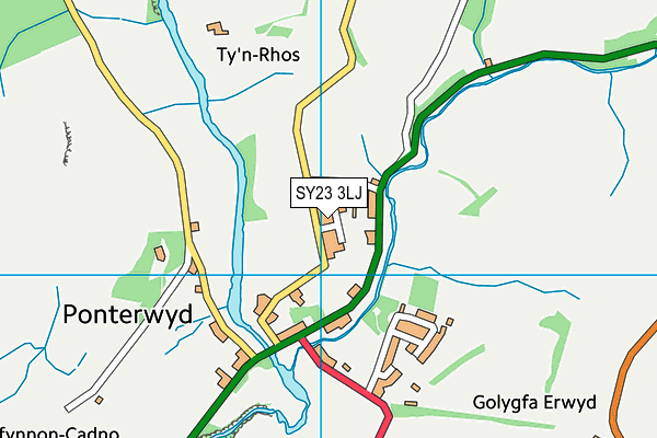 SY23 3LJ map - OS VectorMap District (Ordnance Survey)