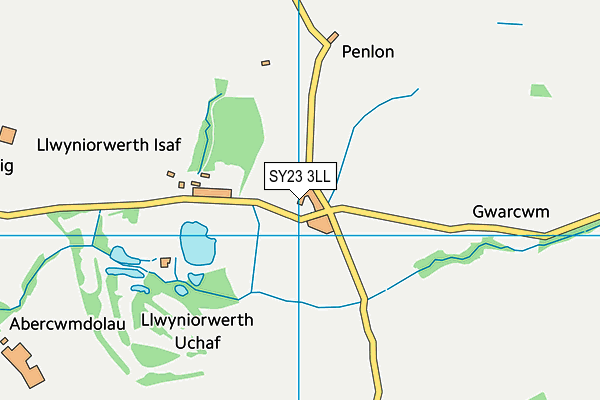 SY23 3LL map - OS VectorMap District (Ordnance Survey)