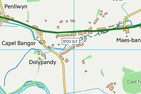 SY23 3LY map - OS VectorMap District (Ordnance Survey)