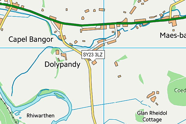 SY23 3LZ map - OS VectorMap District (Ordnance Survey)