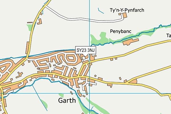 SY23 3NJ map - OS VectorMap District (Ordnance Survey)