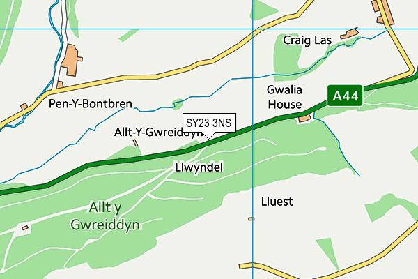 SY23 3NS map - OS VectorMap District (Ordnance Survey)