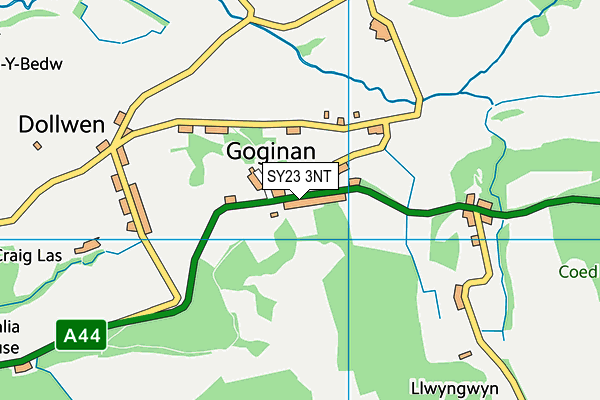 SY23 3NT map - OS VectorMap District (Ordnance Survey)