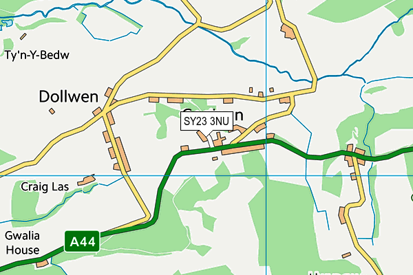 SY23 3NU map - OS VectorMap District (Ordnance Survey)