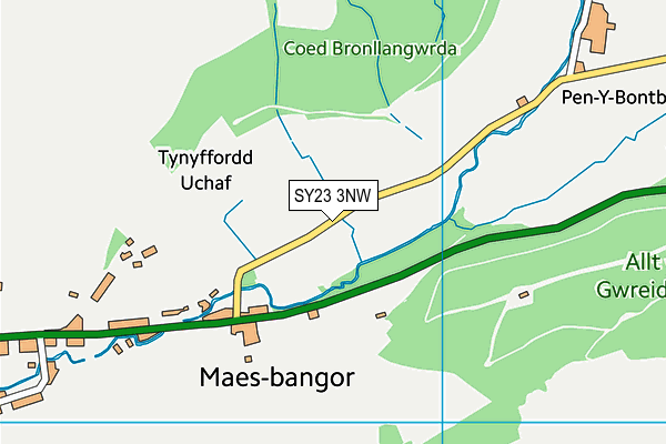 SY23 3NW map - OS VectorMap District (Ordnance Survey)