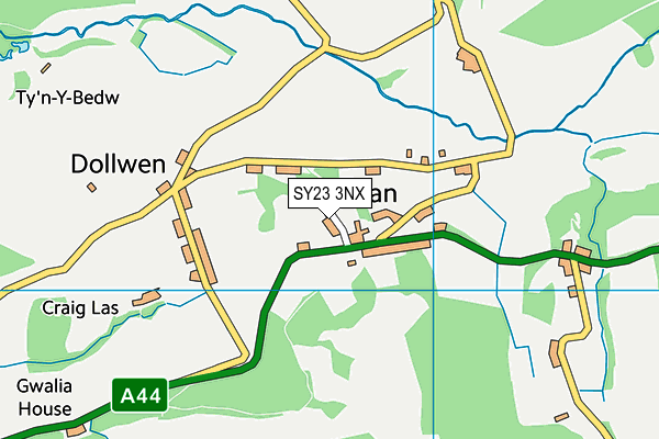 SY23 3NX map - OS VectorMap District (Ordnance Survey)