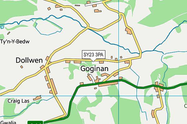 SY23 3PA map - OS VectorMap District (Ordnance Survey)