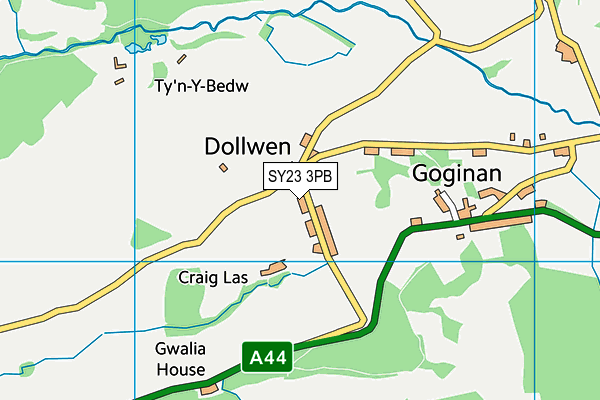 SY23 3PB map - OS VectorMap District (Ordnance Survey)