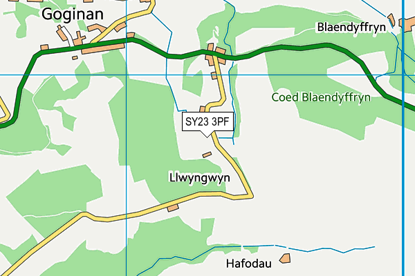SY23 3PF map - OS VectorMap District (Ordnance Survey)