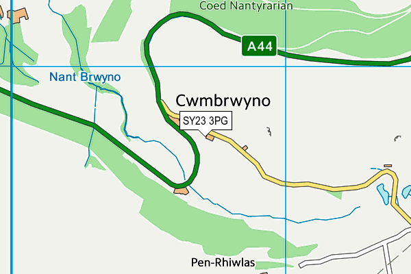 SY23 3PG map - OS VectorMap District (Ordnance Survey)