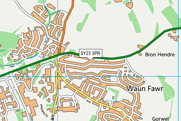 SY23 3PR map - OS VectorMap District (Ordnance Survey)