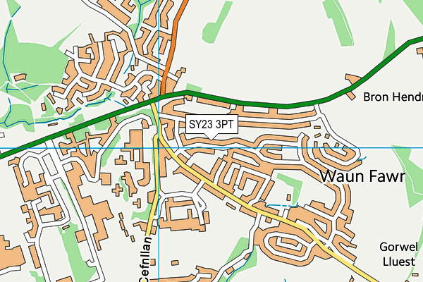 SY23 3PT map - OS VectorMap District (Ordnance Survey)