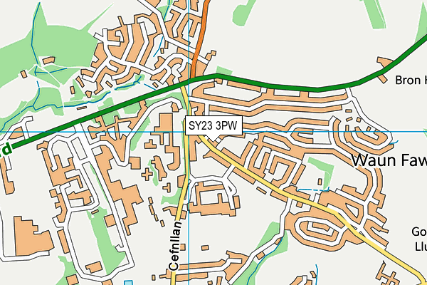 SY23 3PW map - OS VectorMap District (Ordnance Survey)