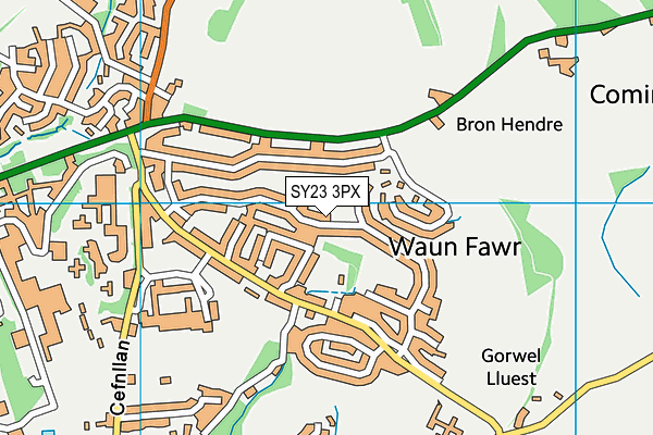 SY23 3PX map - OS VectorMap District (Ordnance Survey)