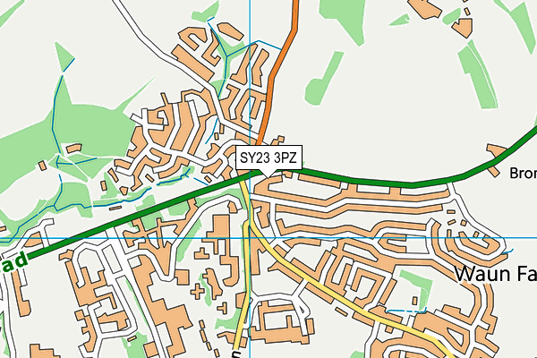 SY23 3PZ map - OS VectorMap District (Ordnance Survey)