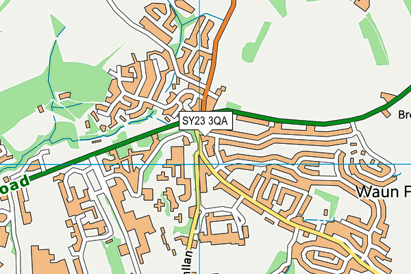 SY23 3QA map - OS VectorMap District (Ordnance Survey)