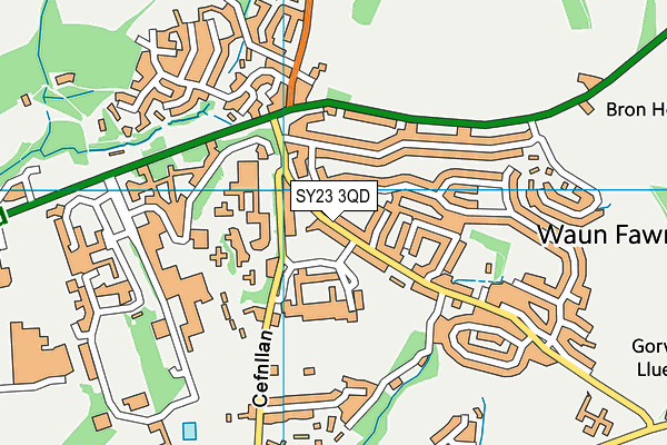 SY23 3QD map - OS VectorMap District (Ordnance Survey)
