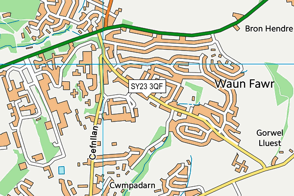 SY23 3QF map - OS VectorMap District (Ordnance Survey)