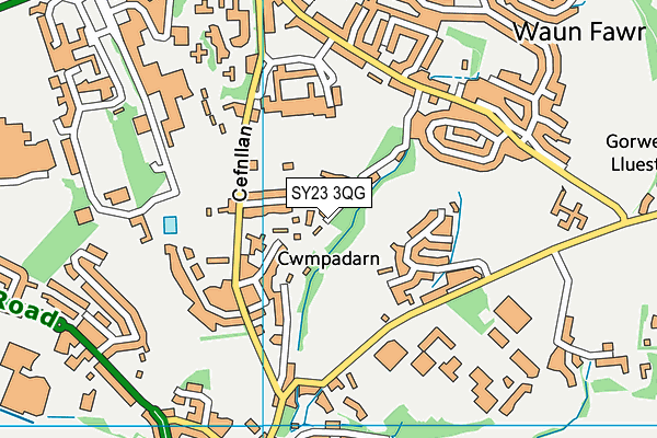 SY23 3QG map - OS VectorMap District (Ordnance Survey)