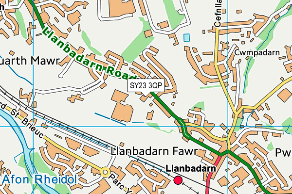 SY23 3QP map - OS VectorMap District (Ordnance Survey)