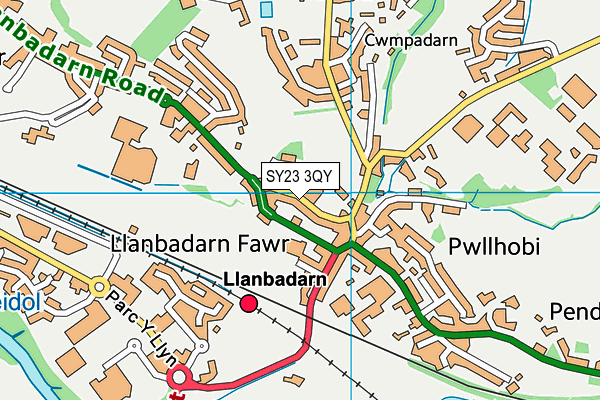 SY23 3QY map - OS VectorMap District (Ordnance Survey)