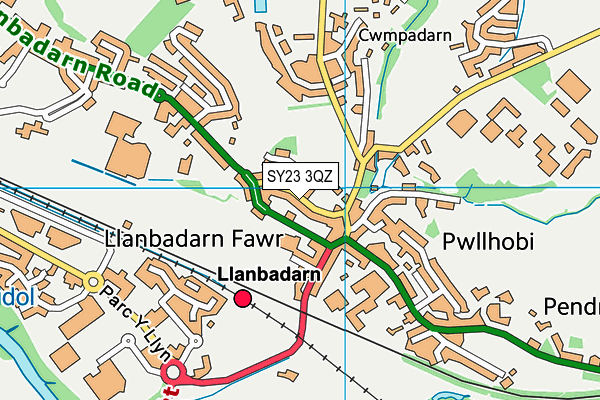 SY23 3QZ map - OS VectorMap District (Ordnance Survey)