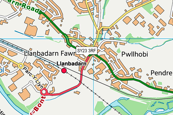 SY23 3RF map - OS VectorMap District (Ordnance Survey)