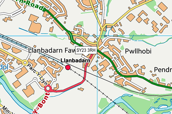 SY23 3RH map - OS VectorMap District (Ordnance Survey)