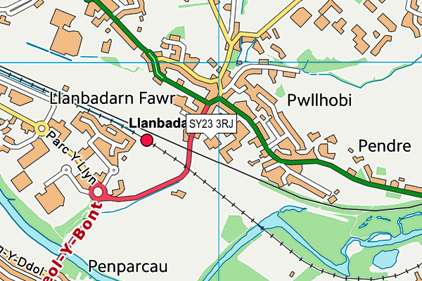 SY23 3RJ map - OS VectorMap District (Ordnance Survey)