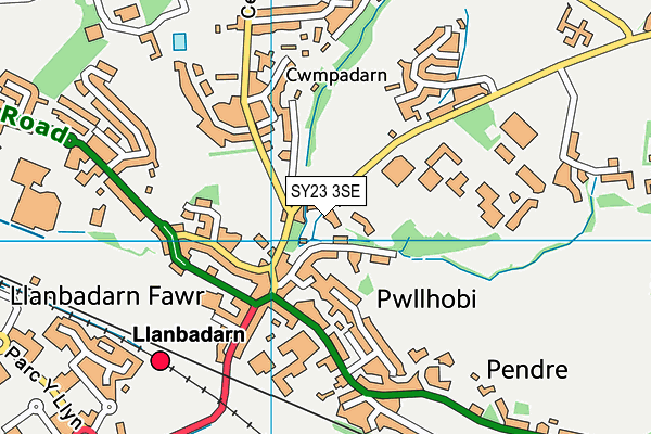 SY23 3SE map - OS VectorMap District (Ordnance Survey)