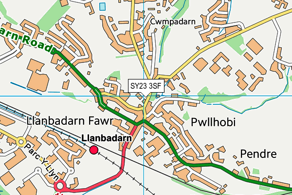 SY23 3SF map - OS VectorMap District (Ordnance Survey)